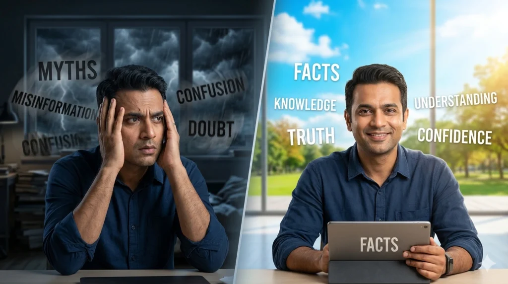Nightfall myths and facts India explaining that nightfall is normal not a disease